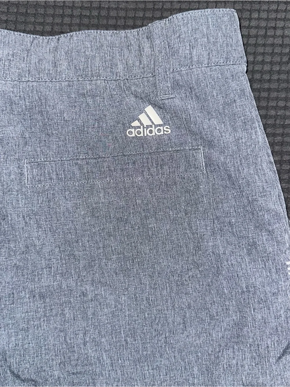 Adidas Mens Golf Shorts Gray Performance Stretch Flat Front Size 36
